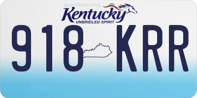 KY license plate 918KRR