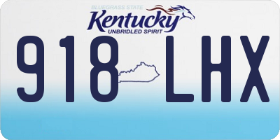 KY license plate 918LHX