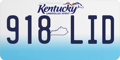 KY license plate 918LID