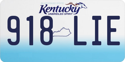 KY license plate 918LIE