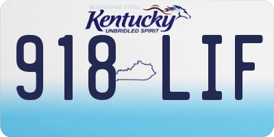 KY license plate 918LIF