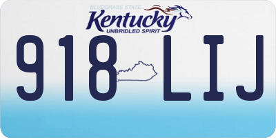 KY license plate 918LIJ
