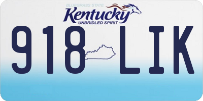 KY license plate 918LIK