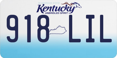 KY license plate 918LIL