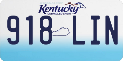 KY license plate 918LIN