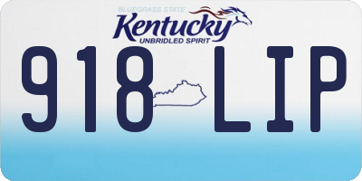KY license plate 918LIP