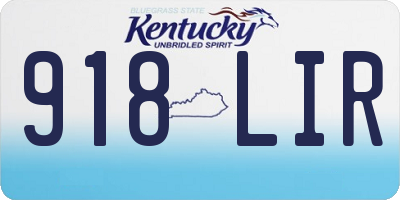 KY license plate 918LIR