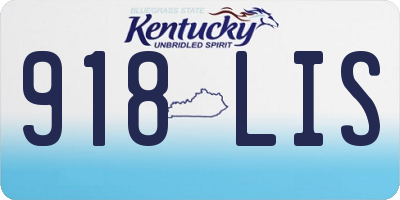 KY license plate 918LIS