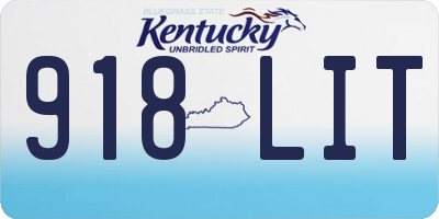 KY license plate 918LIT