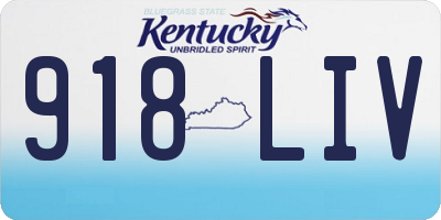 KY license plate 918LIV