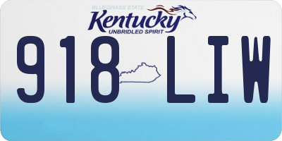 KY license plate 918LIW