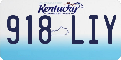 KY license plate 918LIY