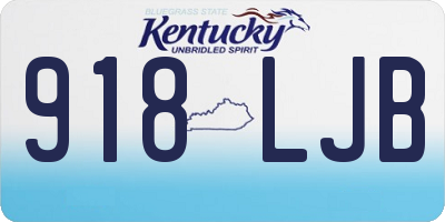 KY license plate 918LJB