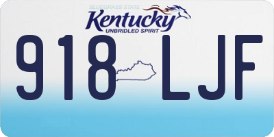 KY license plate 918LJF