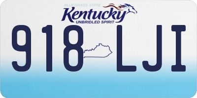 KY license plate 918LJI