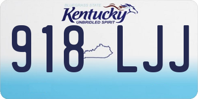 KY license plate 918LJJ