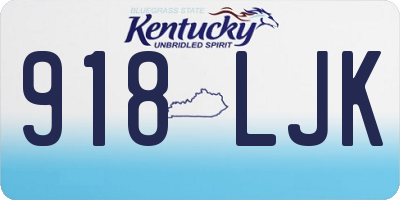 KY license plate 918LJK