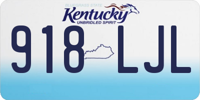 KY license plate 918LJL