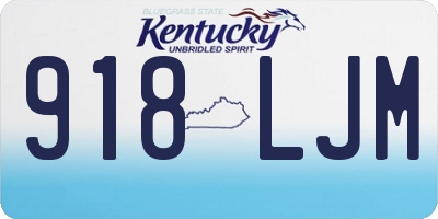 KY license plate 918LJM