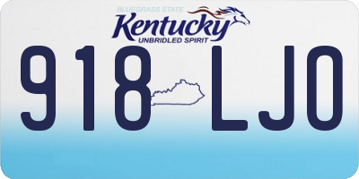 KY license plate 918LJO
