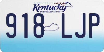 KY license plate 918LJP