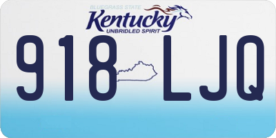 KY license plate 918LJQ