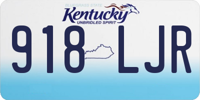 KY license plate 918LJR