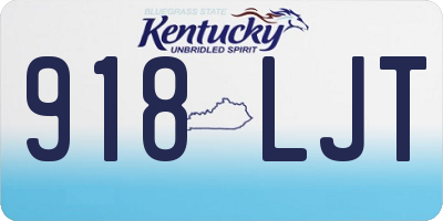 KY license plate 918LJT