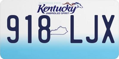 KY license plate 918LJX