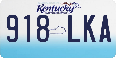 KY license plate 918LKA