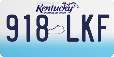 KY license plate 918LKF