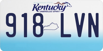 KY license plate 918LVN