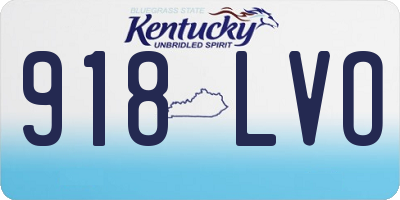KY license plate 918LVO