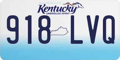 KY license plate 918LVQ
