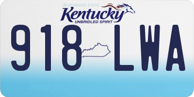KY license plate 918LWA