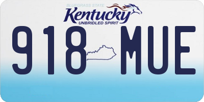 KY license plate 918MUE