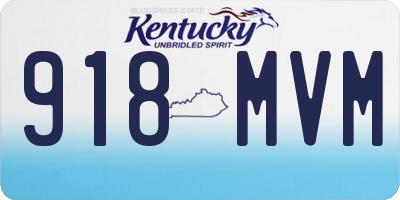 KY license plate 918MVM