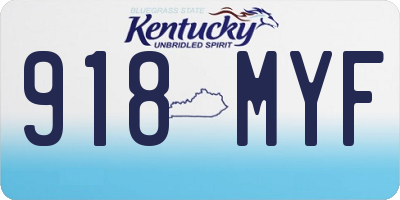 KY license plate 918MYF