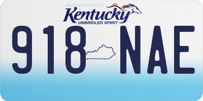 KY license plate 918NAE