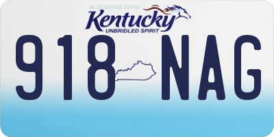 KY license plate 918NAG