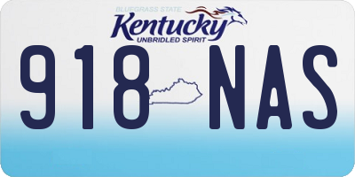 KY license plate 918NAS