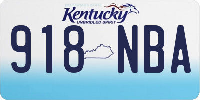 KY license plate 918NBA