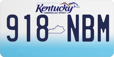 KY license plate 918NBM