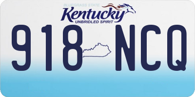 KY license plate 918NCQ