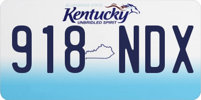 KY license plate 918NDX