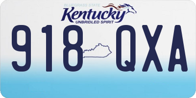 KY license plate 918QXA