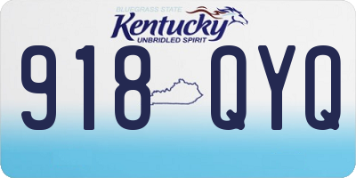 KY license plate 918QYQ