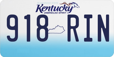 KY license plate 918RIN