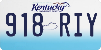 KY license plate 918RIY