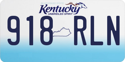 KY license plate 918RLN